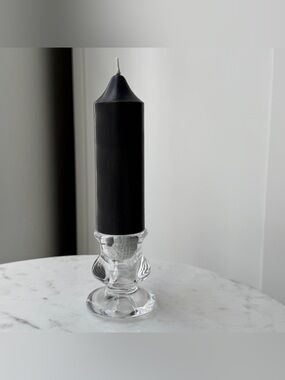 Black Candle Stick with Glass Candle Stick Holder from Hobby Lobby
